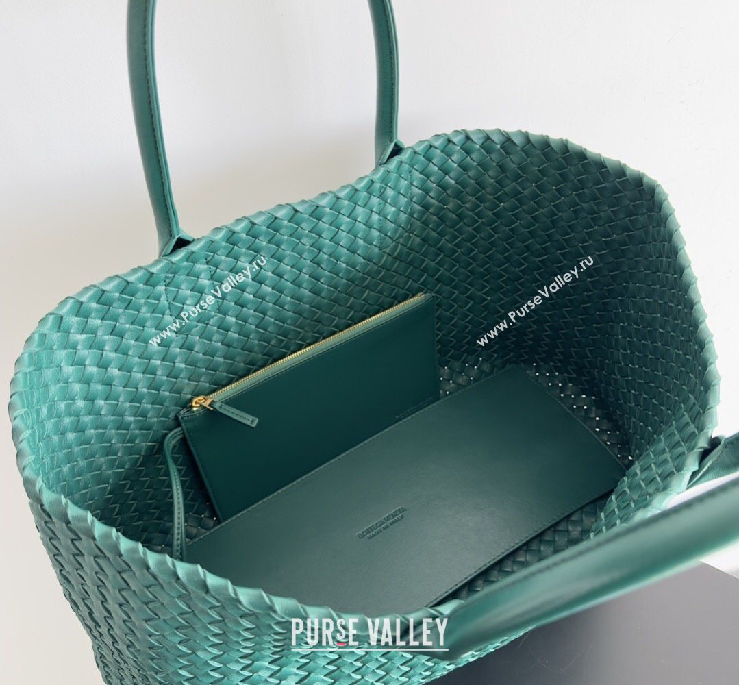Bottega Veneta Medium Cabat Tote Bag 32cm in Intrecciato Leather Emerald Green 2026 BV040205 (YX-260402124)