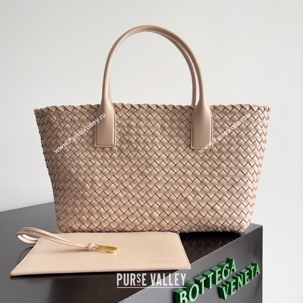 Bottega Veneta Medium Cabat Tote Bag 32cm in Intrecciato Leather Nude Pink 2026 BV040205 (XY-260402125)