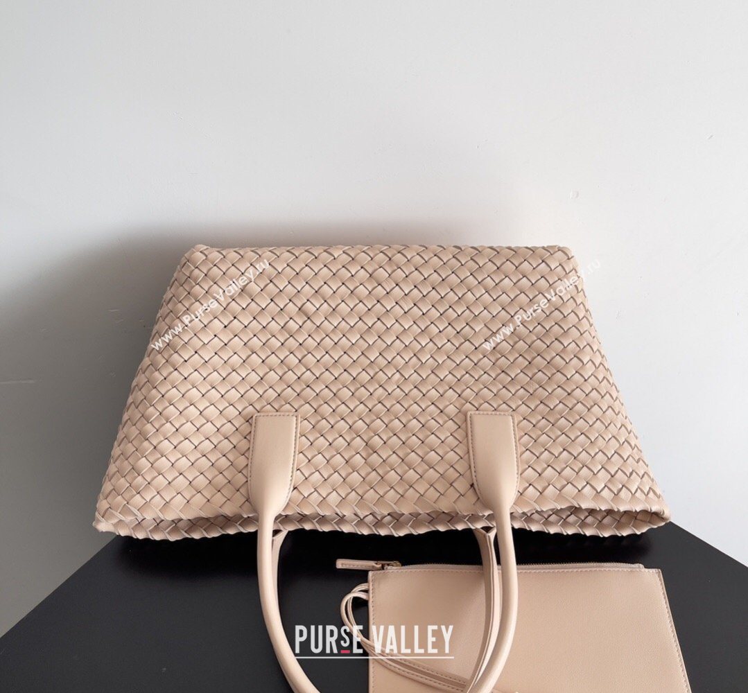 Bottega Veneta Medium Cabat Tote Bag 32cm in Intrecciato Leather Nude Pink 2026 BV040205 (XY-260402125)