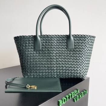 Bottega Veneta Medium Cabat Tote Bag 32cm in Intrecciato Leather Dark Green 2026 BV040205 (XY-260402126)