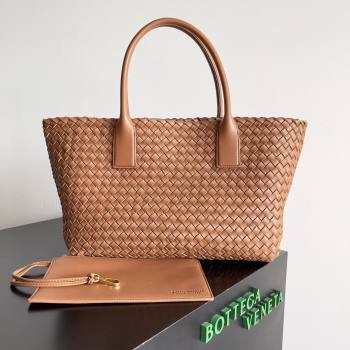 Bottega Veneta Medium Cabat Tote Bag 32cm in Intrecciato Leather Gold Brown 2026 BV040205 (XY-260402127)