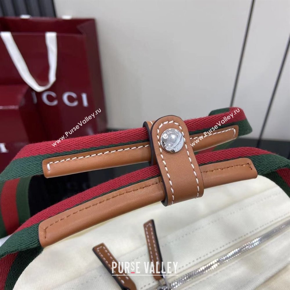 Gucci Mens Printed canvas large tote bag Off White 2025 816863 (XLU-250630084)