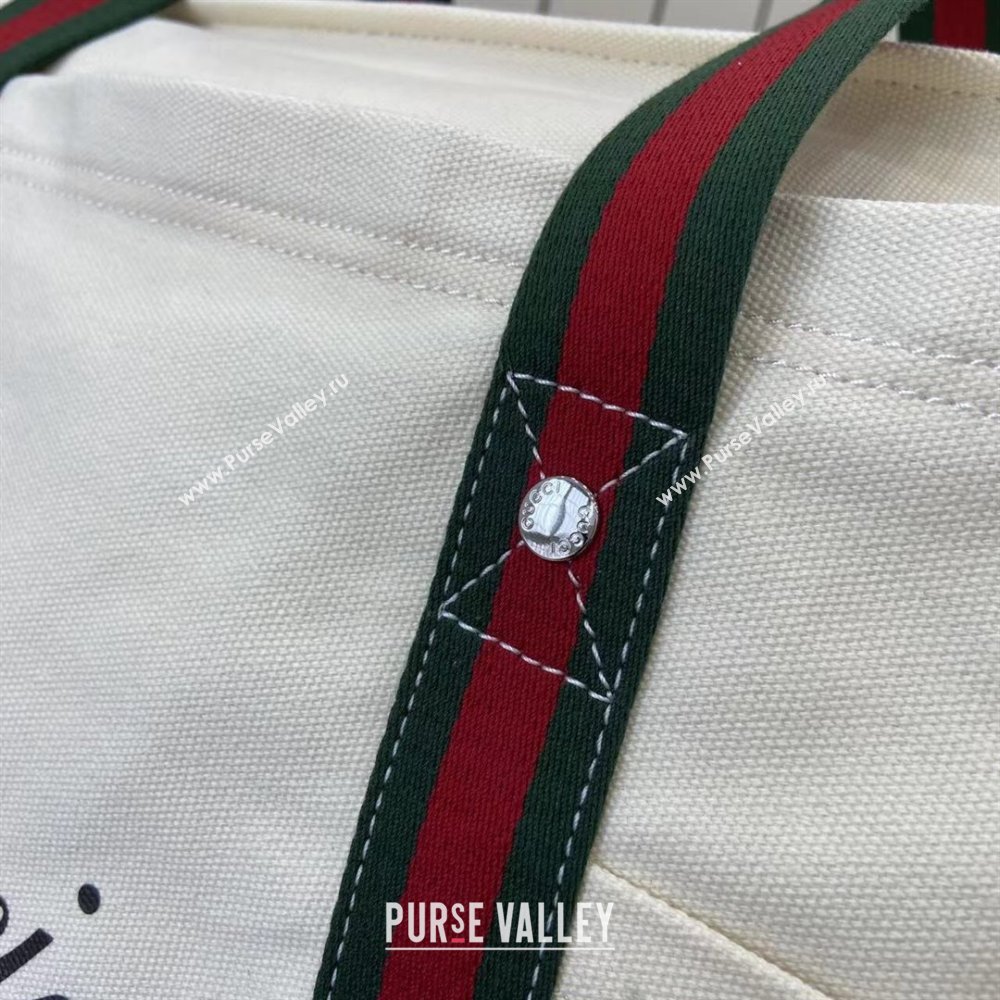 Gucci Mens Printed canvas large tote bag Off White 2025 816863 (XLU-250630084)