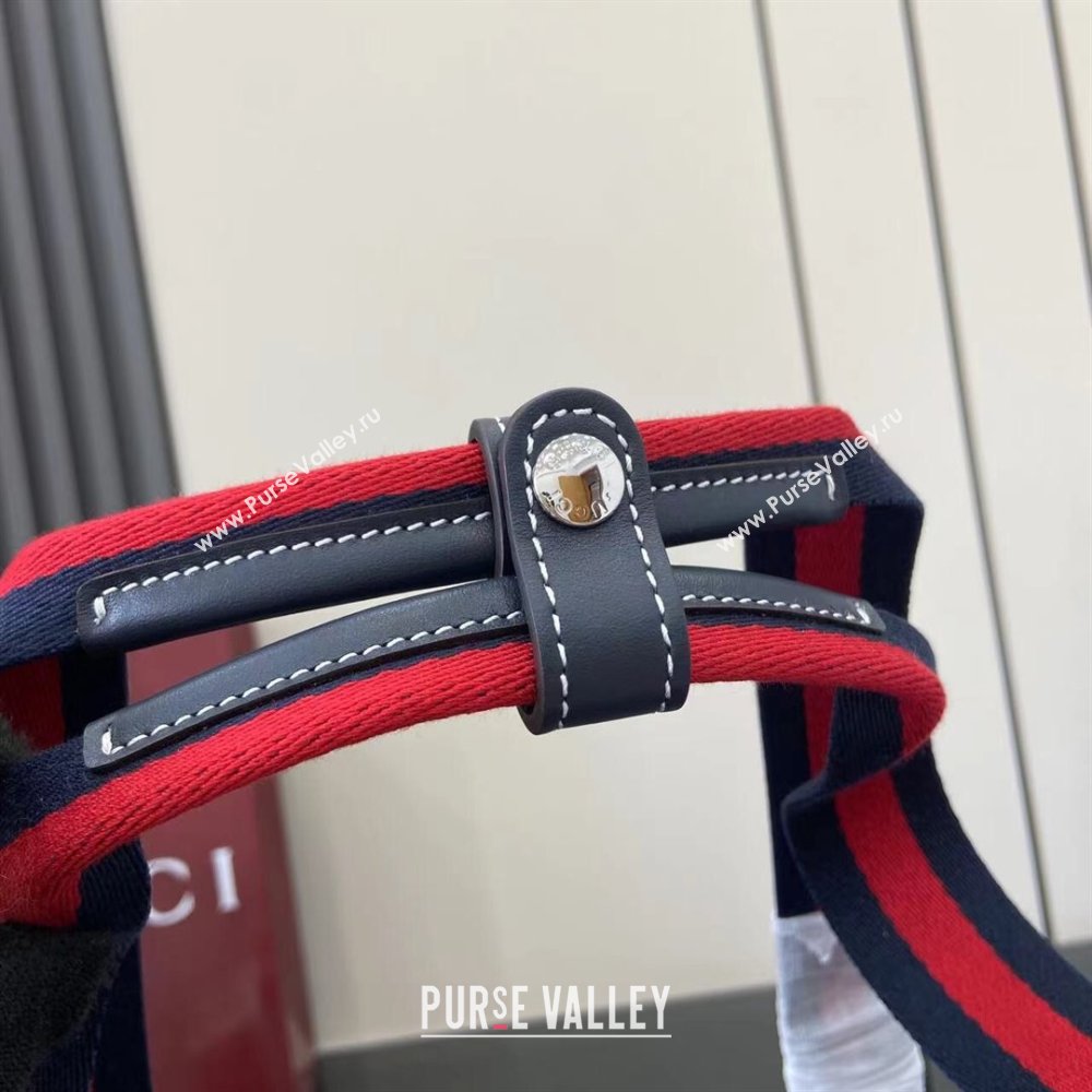 Gucci Mens Printed canvas duffle bag Dark Blue 2025 816866 (XLU-250630085)