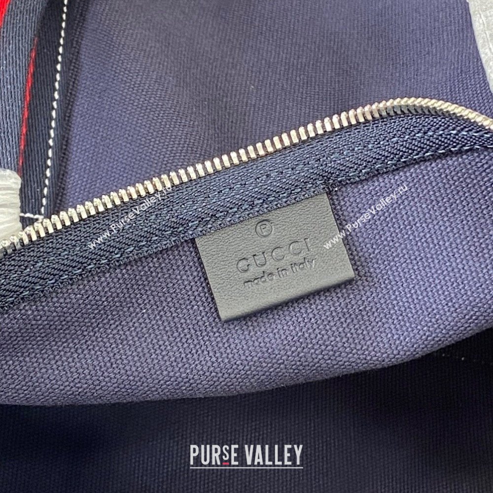 Gucci Mens Printed canvas duffle bag Dark Blue 2025 816866 (XLU-250630085)