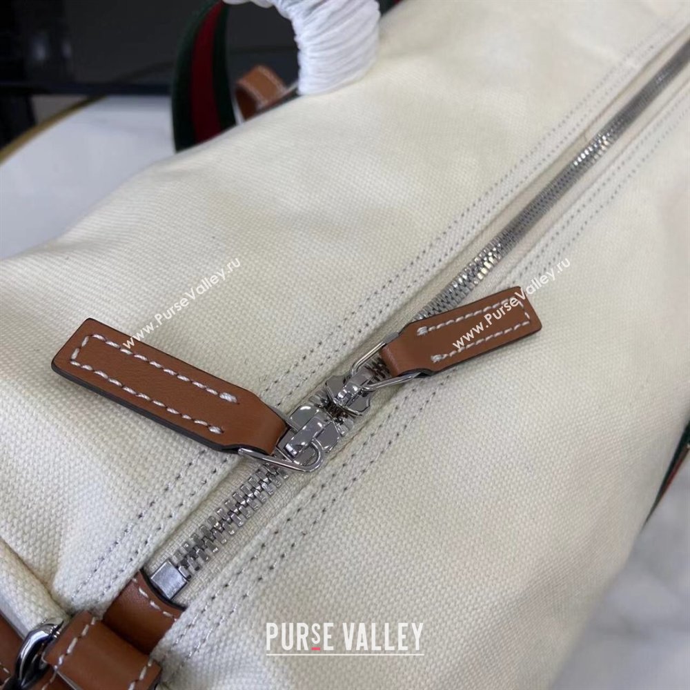 Gucci Mens Printed canvas duffle bag Off White 2025 816866 (XLU-250630086)