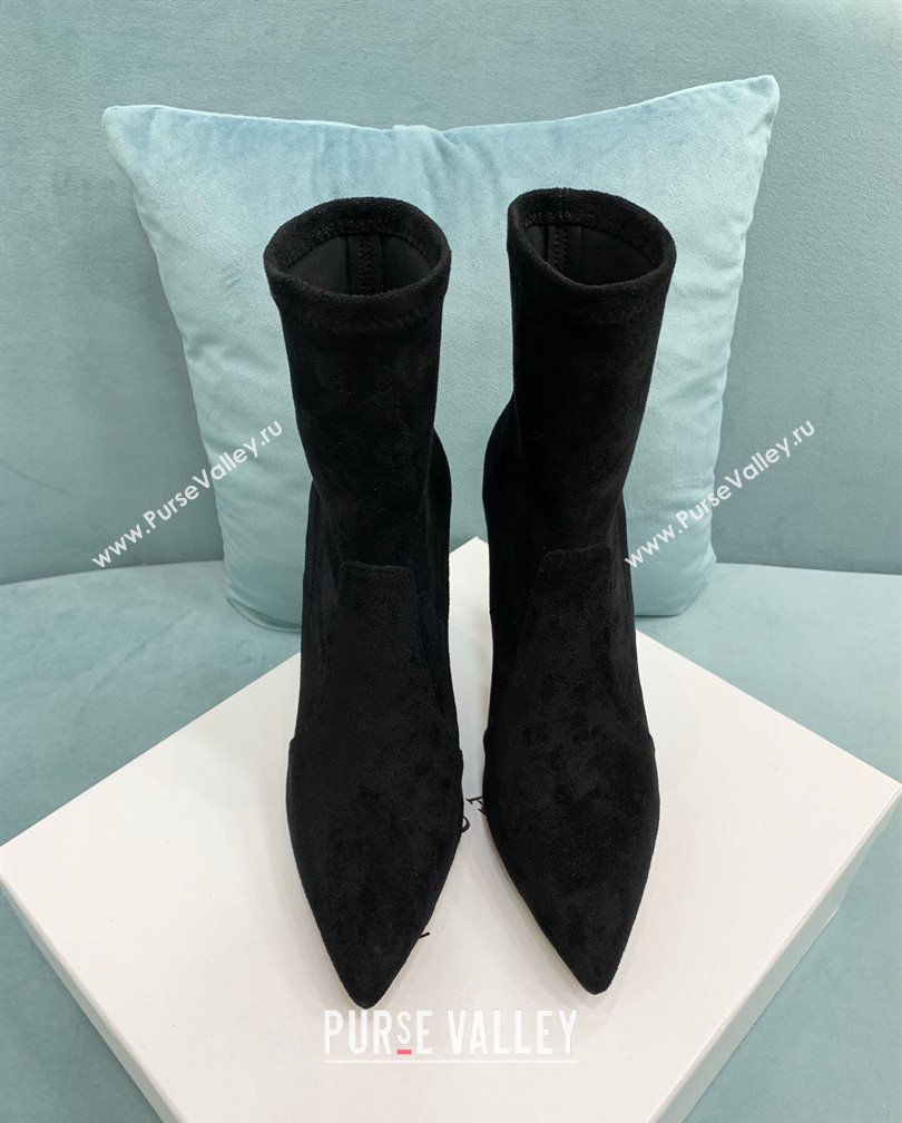 Casadei Blade Ankle Boots 12cm in Suede Black 2024 111201 (KER-241112057)