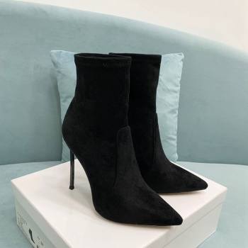 Casadei Blade Ankle Boots 12cm in Suede Black 2024 111201 (KER-241112057)