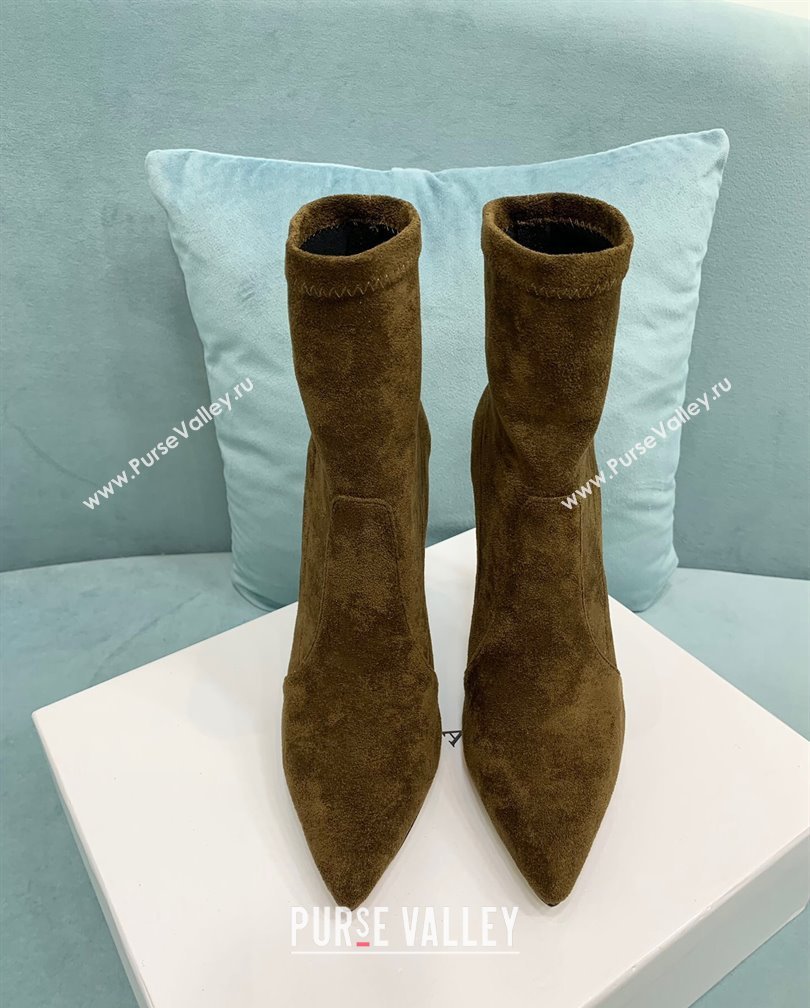 Casadei Blade Ankle Boots 12cm in Suede Brown2 2024 111201 (KER-241112059)