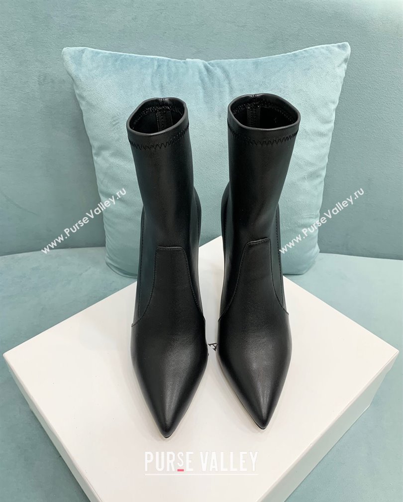 Casadei Blade Ankle Boots 12cm in Black Calfskin Leather 2024 111201 (KER-241112055)