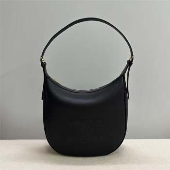 Celine Heloise Hobo Bag in Supple Calfskin Black 2023 114713 (BL-231101114)