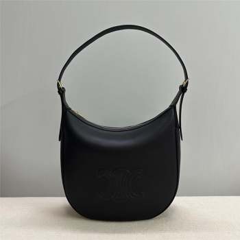 Celine Heloise Hobo Bag in Supple Calfskin Black 2023 114713 (BL-231101114)