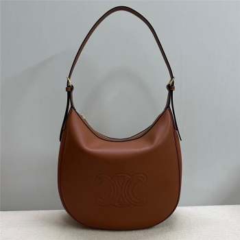 Celine Heloise Hobo Bag in Supple Calfskin Tan Brown 2023 114713 (BL-231101112)