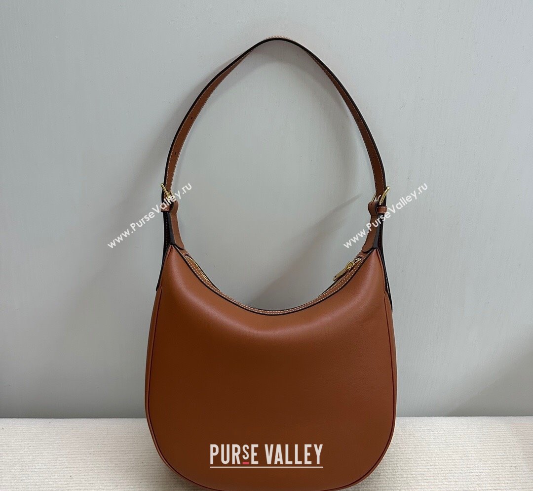 Celine Heloise Hobo Bag in Supple Calfskin Tan Brown 2023 114713 (BL-231101112)