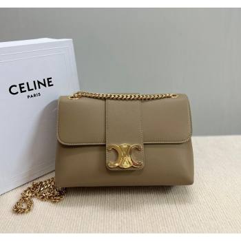 Celine Medium Victoire Shoulder Bag in Supple Calfskin Beige 2024 115853 (BL-240415036)