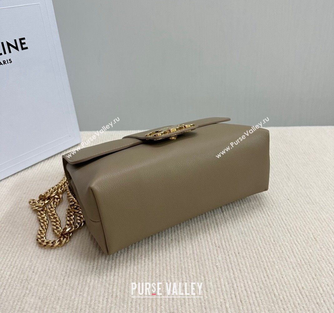 Celine Medium Victoire Shoulder Bag in Supple Calfskin Beige 2024 115853 (BL-240415036)