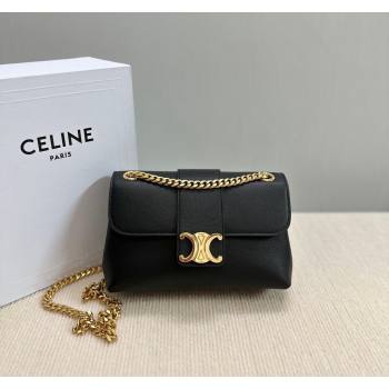 Celine Teen Victoire Shoulder bag in Supple Calfskin Black 2024 116593 (BL-240415042)
