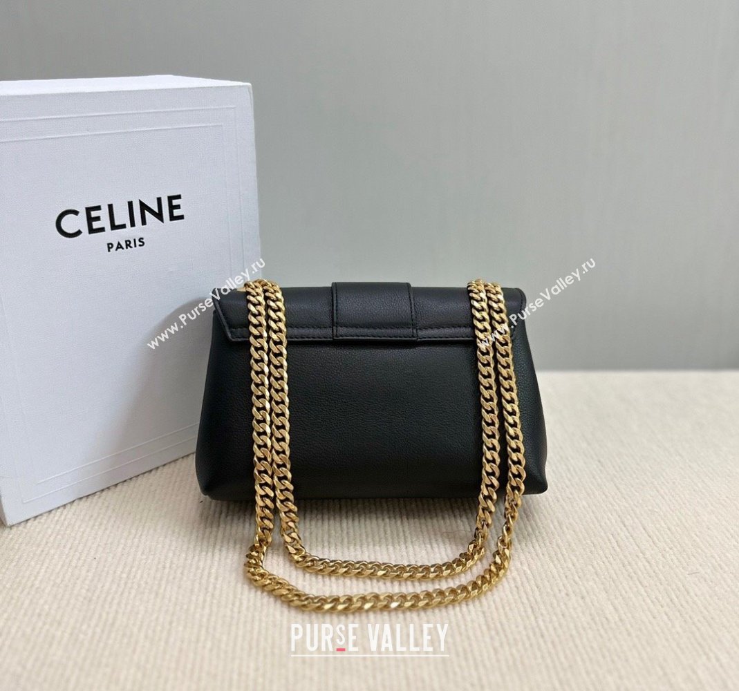 Celine Teen Victoire Shoulder bag in Supple Calfskin Black 2024 116593 (BL-240415042)