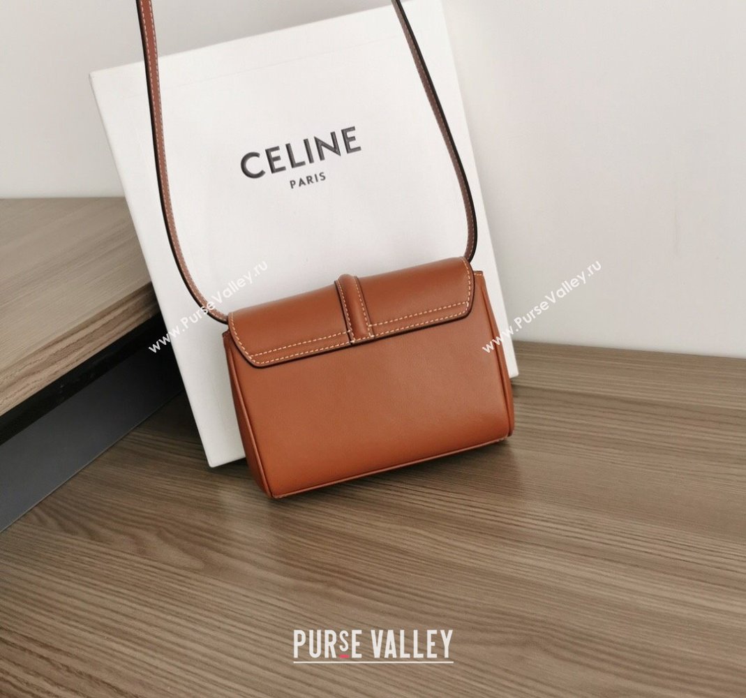Celine Mini Soft 16 Bag in Calfskin Brown 2024 100352 (BL-240415052)