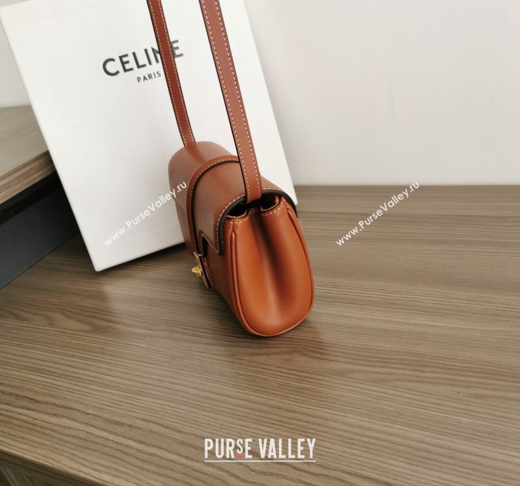 Celine Mini Soft 16 Bag in Calfskin Brown 2024 100352 (BL-240415052)