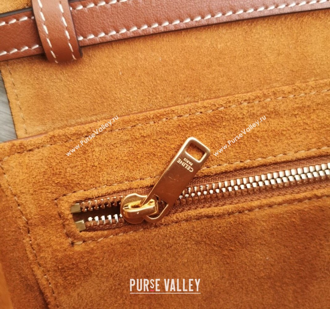 Celine Mini Soft 16 Bag in Calfskin Brown 2024 100352 (BL-240415052)