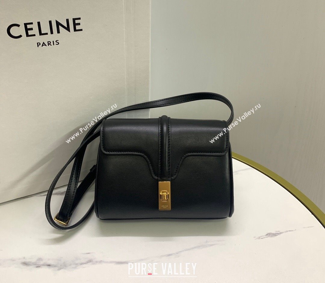 Celine Mini Soft 16 Bag in Calfskin Black 2024 100352 (BL-240415053)