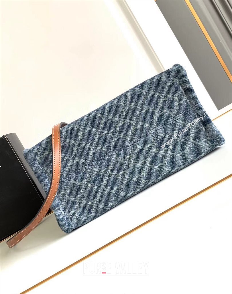 Celine Small Cabas Thais Tote Bag in Denim Blue 199162 2024 (SSZ-240415032)
