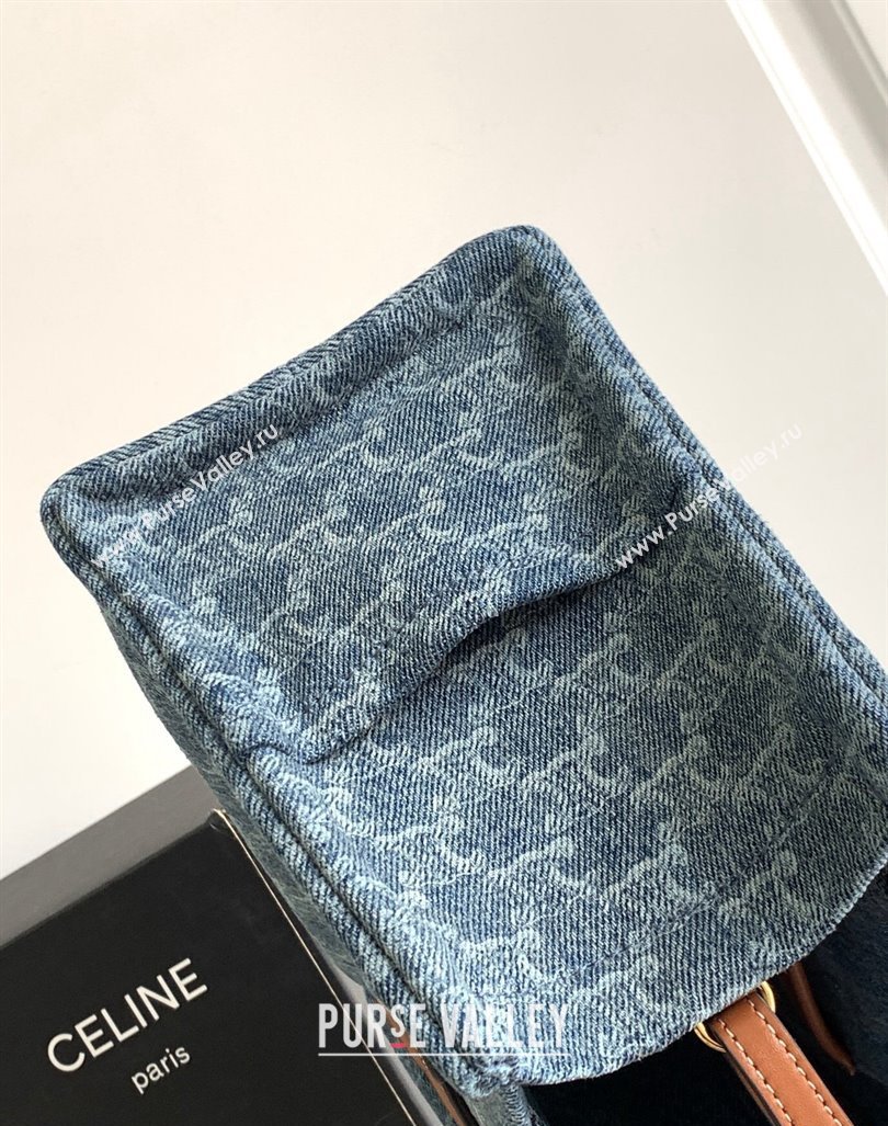 Celine Small Cabas Thais Tote Bag in Denim Blue 199162 2024 (SSZ-240415032)