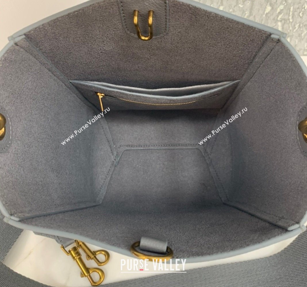 Celine Seau Sangle Small Bucket Bag in Supple Grained Calfskin Grey 2 2024 (BL-240522088)