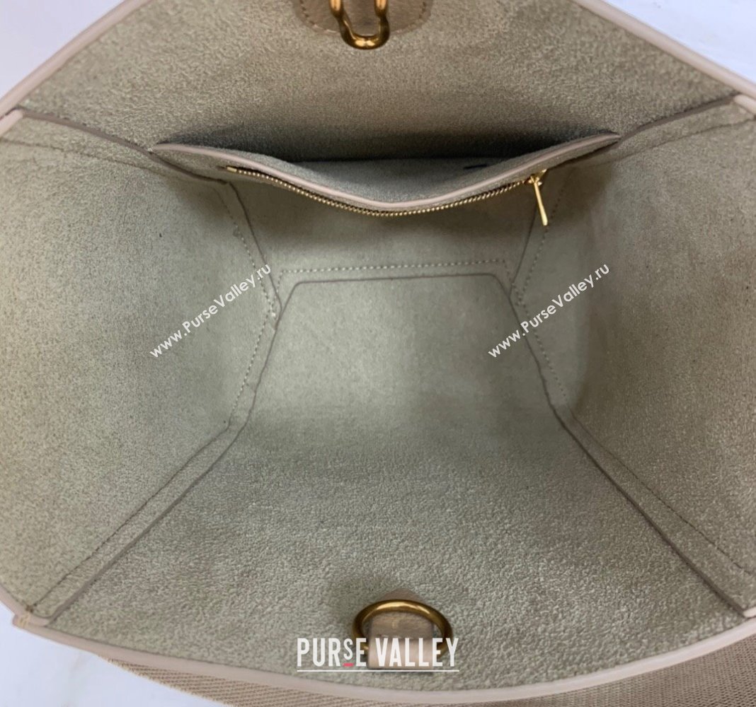 Celine Seau Sangle Small Bucket Bag in Supple Grained Calfskin Beige 2024 (BL-240522090)