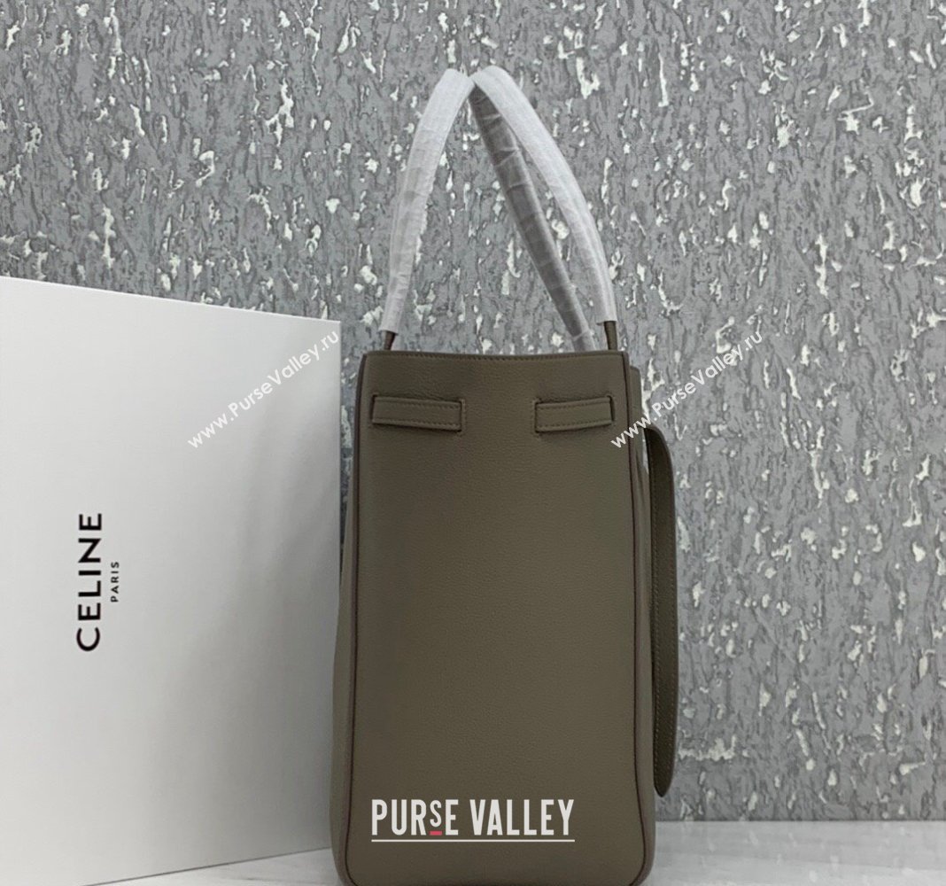 Celine Cabas Phantom Small Tote Bag in Supple Grained Calfskin Sage Grey 2024 180544 (BL-240522095)