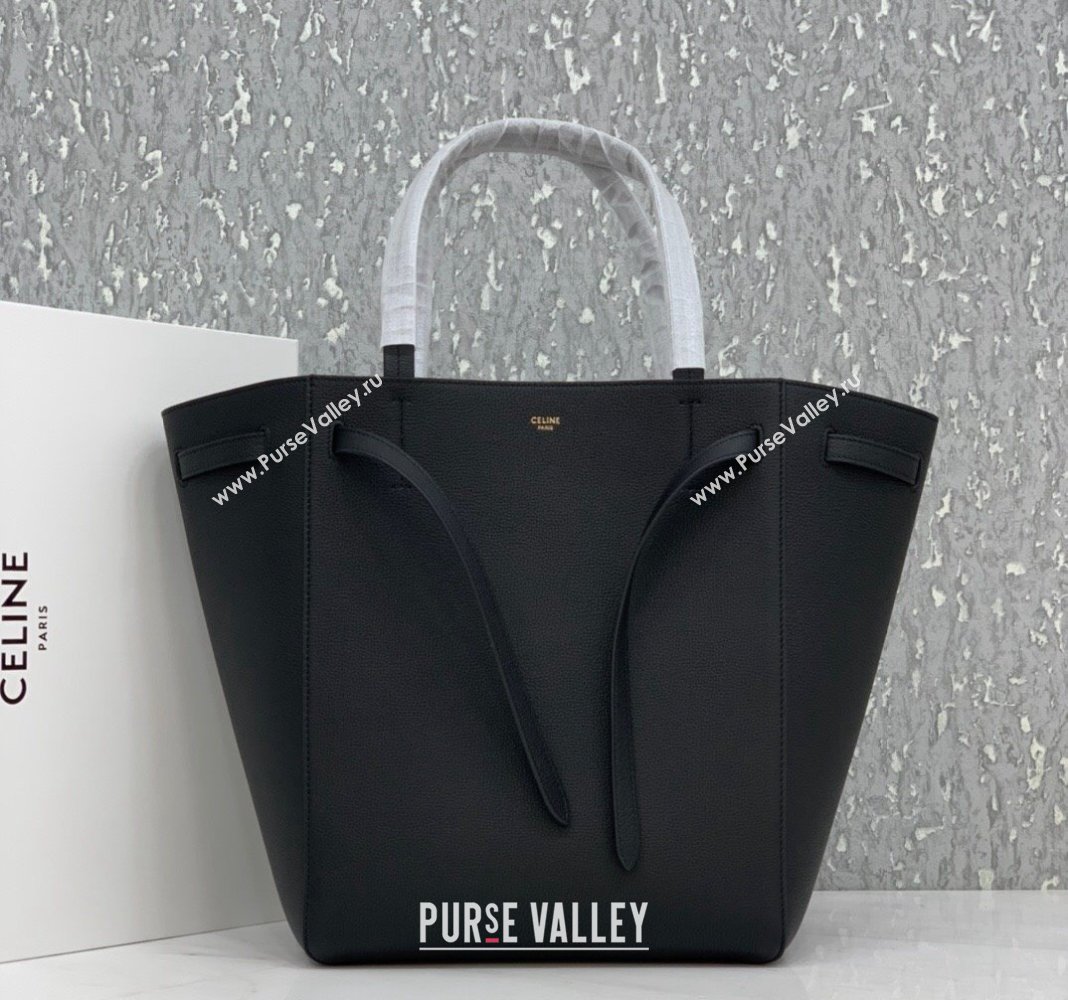 Celine Cabas Phantom Small Tote Bag in Supple Grained Calfskin Black 2024 180544 (BL-240522097)