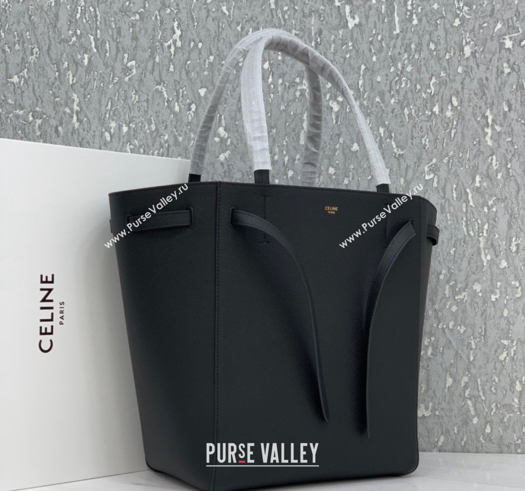 Celine Cabas Phantom Small Tote Bag in Supple Grained Calfskin Black 2024 180544 (BL-240522097)