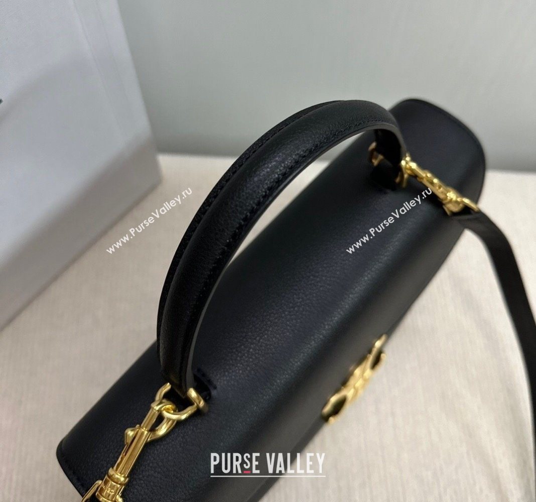 Celine Medium Nino Top Handle bag in Supple Calfskin Black 2025 117523 (BL-251124059)
