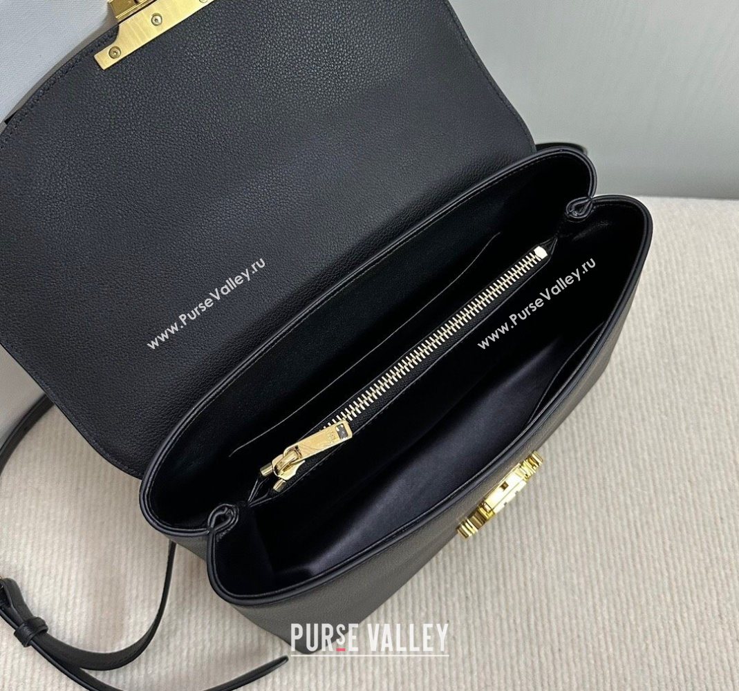 Celine Medium Nino Top Handle bag in Supple Calfskin Black 2025 117523 (BL-251124059)