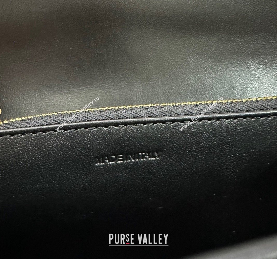 Celine Triomphe Large Wallet in Shiny Calfskin Black 2024 10E313 (BL-240522064)