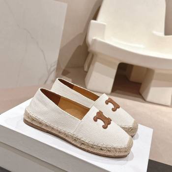 Celine Espadrilles Flats in Canvas White 2024 062902 (MD-240629043)