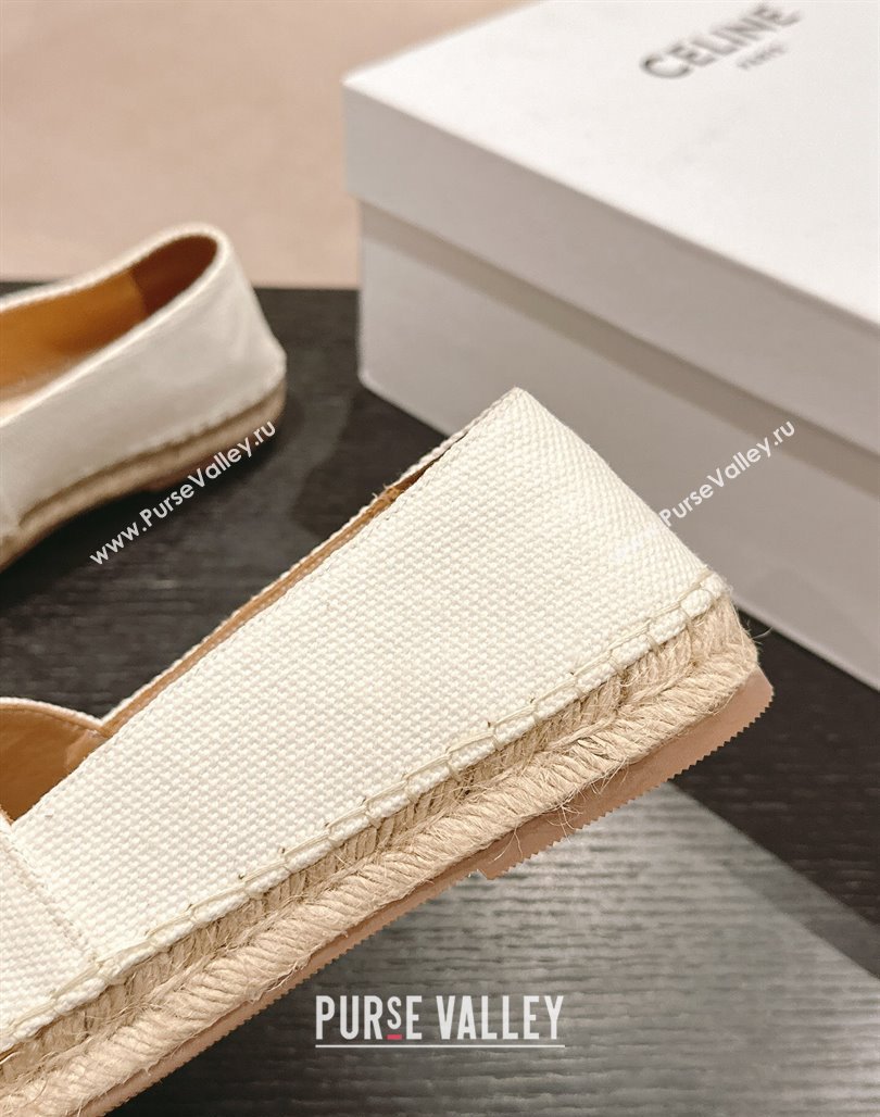 Celine Espadrilles Flats in Canvas White 2024 062902 (MD-240629043)