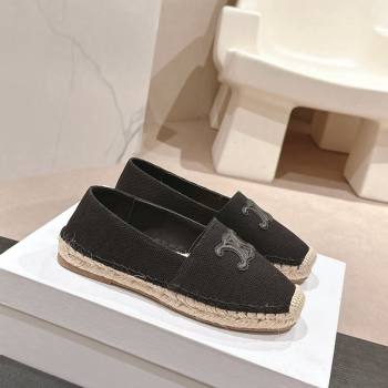 Celine Espadrilles Flats in Canvas Black 2024 062902 (MD-240629042)