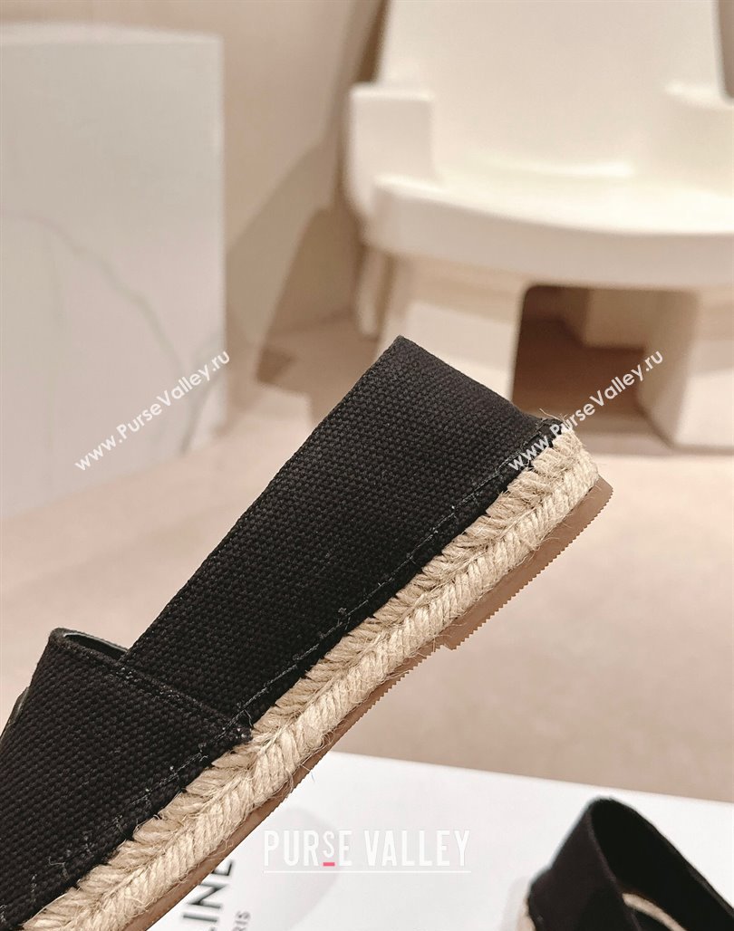 Celine Espadrilles Flats in Canvas Black 2024 062902 (MD-240629042)