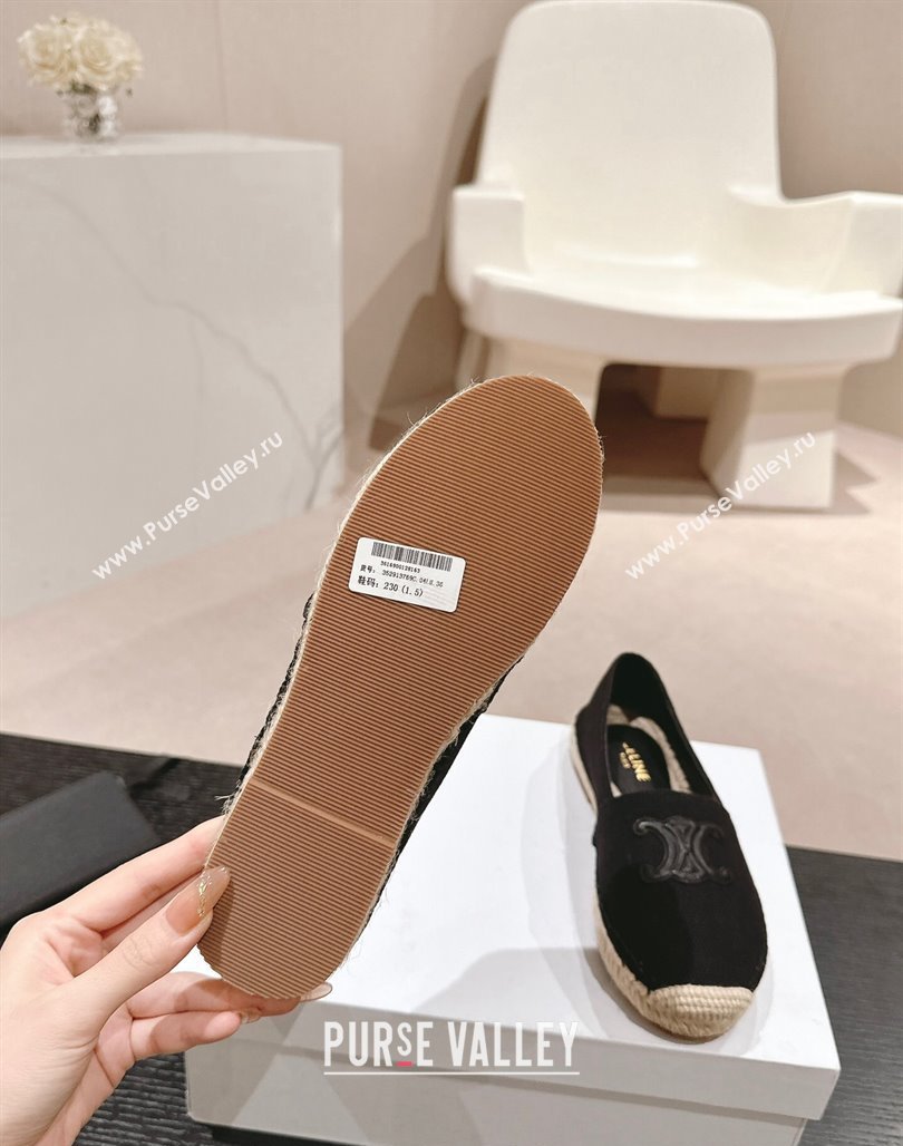 Celine Espadrilles Flats in Canvas Black 2024 062902 (MD-240629042)