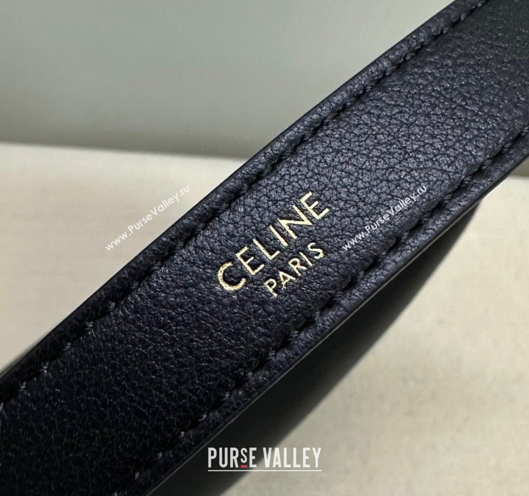 Celine Medium Heloise Hobo Bag in Supple Calfskin Black 2024 114713 (BL-240716011)