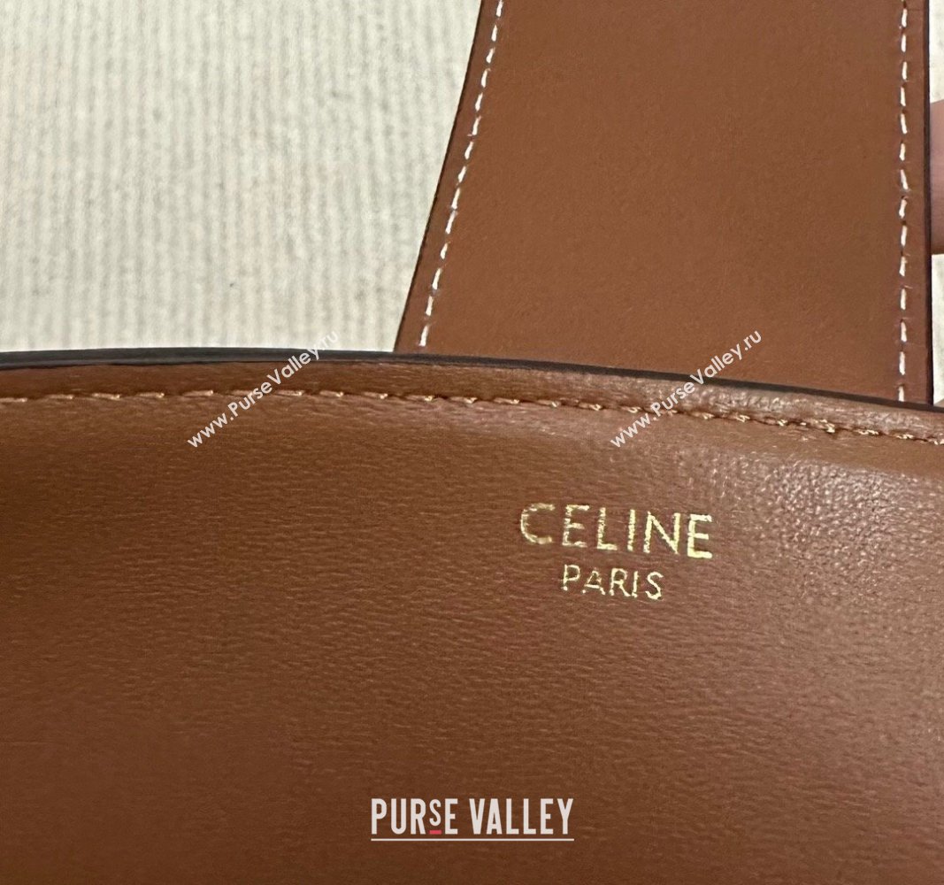 Celine Medium Louise Bucket bag in Smooth Calfskin Tan Brown 2024 116613 (BL-240716016)