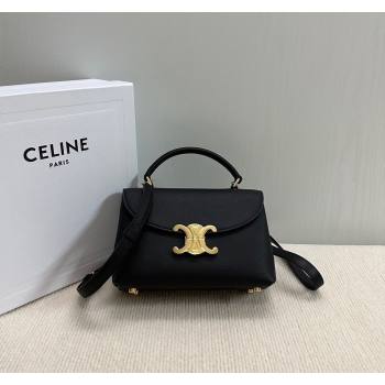 Celine Teen Nino Bag in Supple Calfskin Black 2024 118113 (BL-240716003)