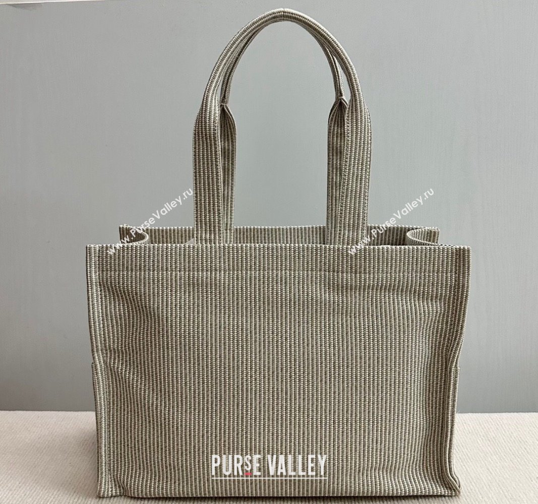 Celine Large Cabas Thais Tote Bag in Striped Linen 2024 196762 (BL-240716022)