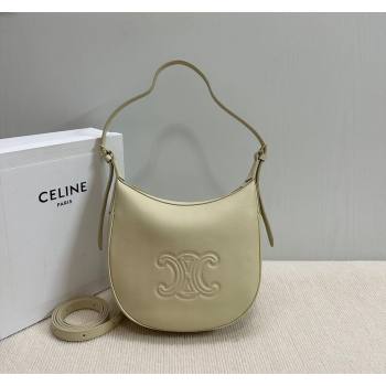 Celine Small Heloise Hobo Bag in Supple Calfskin Light Stone Grey 2024 117253 (BL-240716005)