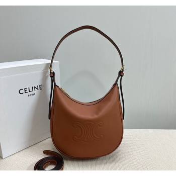 Celine Small Heloise Hobo Bag in Supple Calfskin Brown 2024 117253 (BL-240716006)