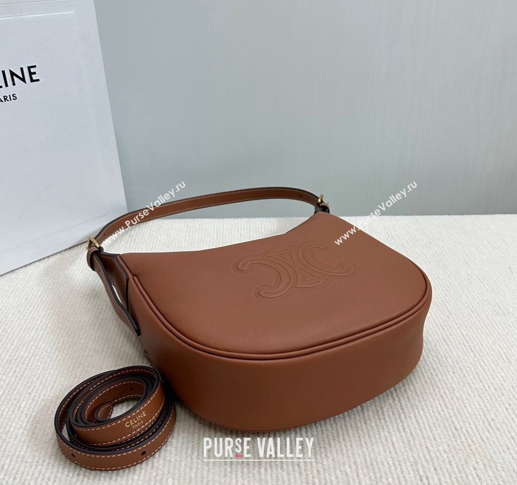 Celine Small Heloise Hobo Bag in Supple Calfskin Brown 2024 117253 (BL-240716006)