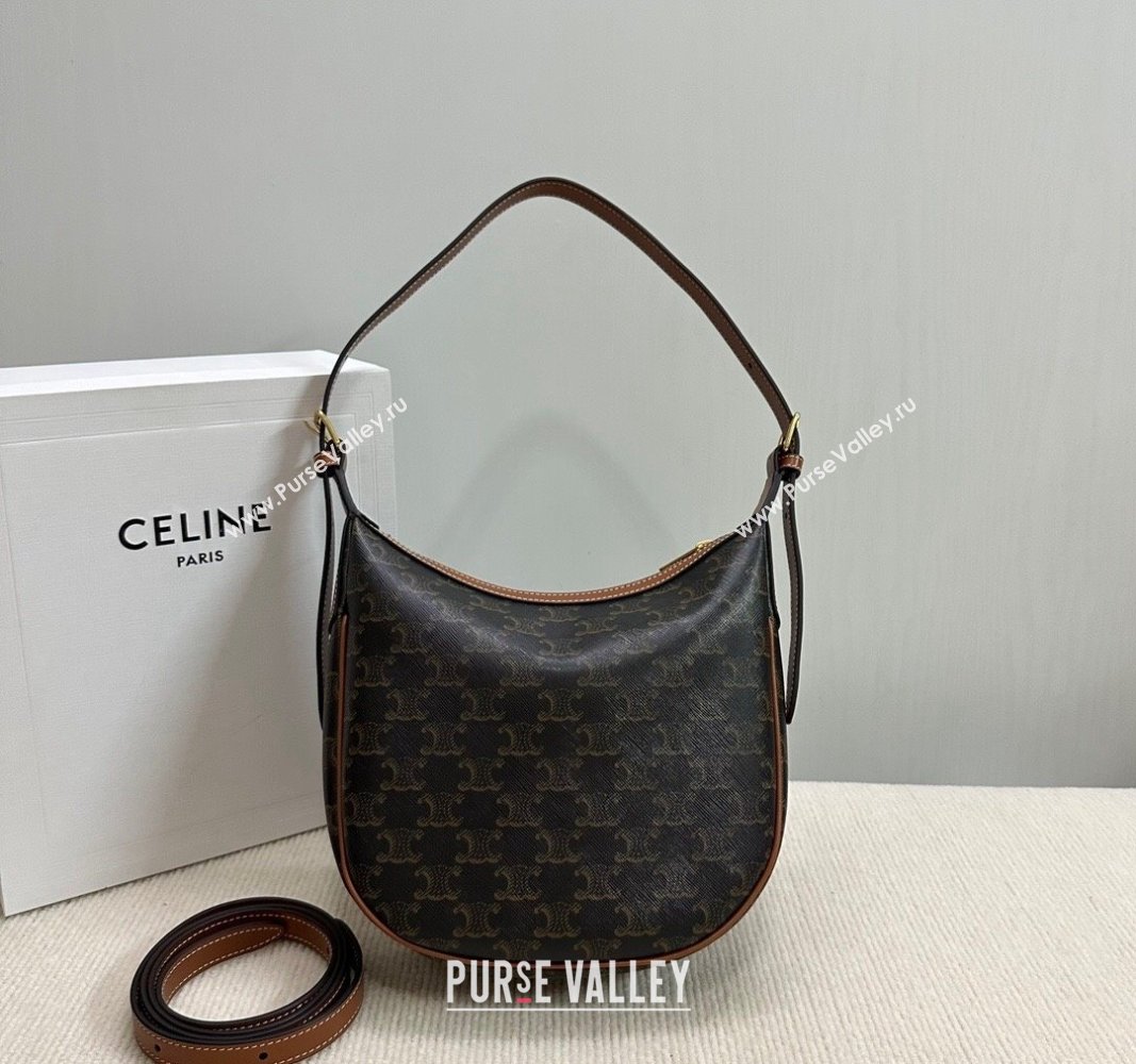 Celine Small Heloise Hobo Bag in Triomphe Canvas 2024 117252 (BL-240716008)