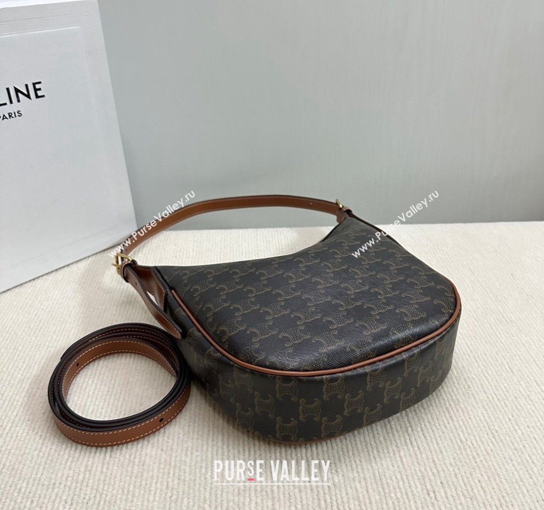 Celine Small Heloise Hobo Bag in Triomphe Canvas 2024 117252 (BL-240716008)